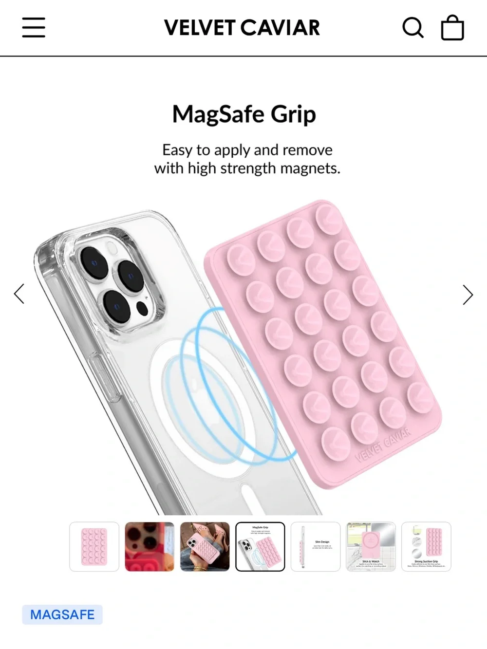 Velvet Caviar - strawberry milk case